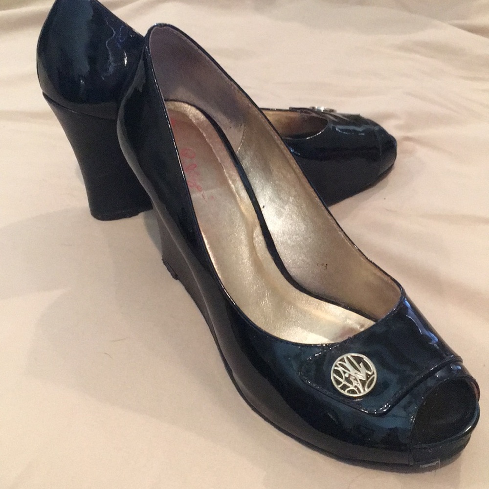 Black patent Lilly Wedges